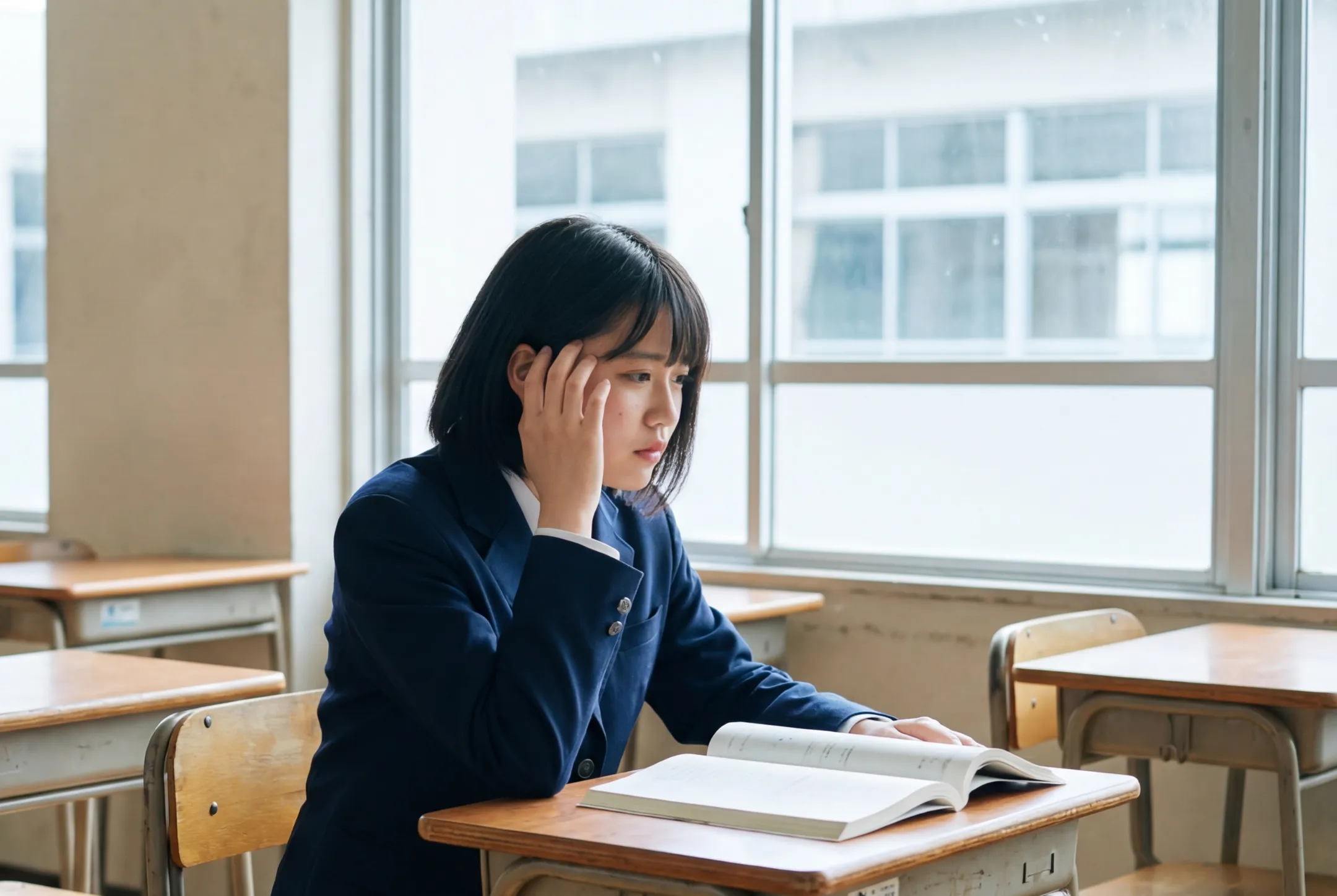 英検®学習で悩んでいる学生